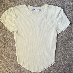 Zara cropped shirt